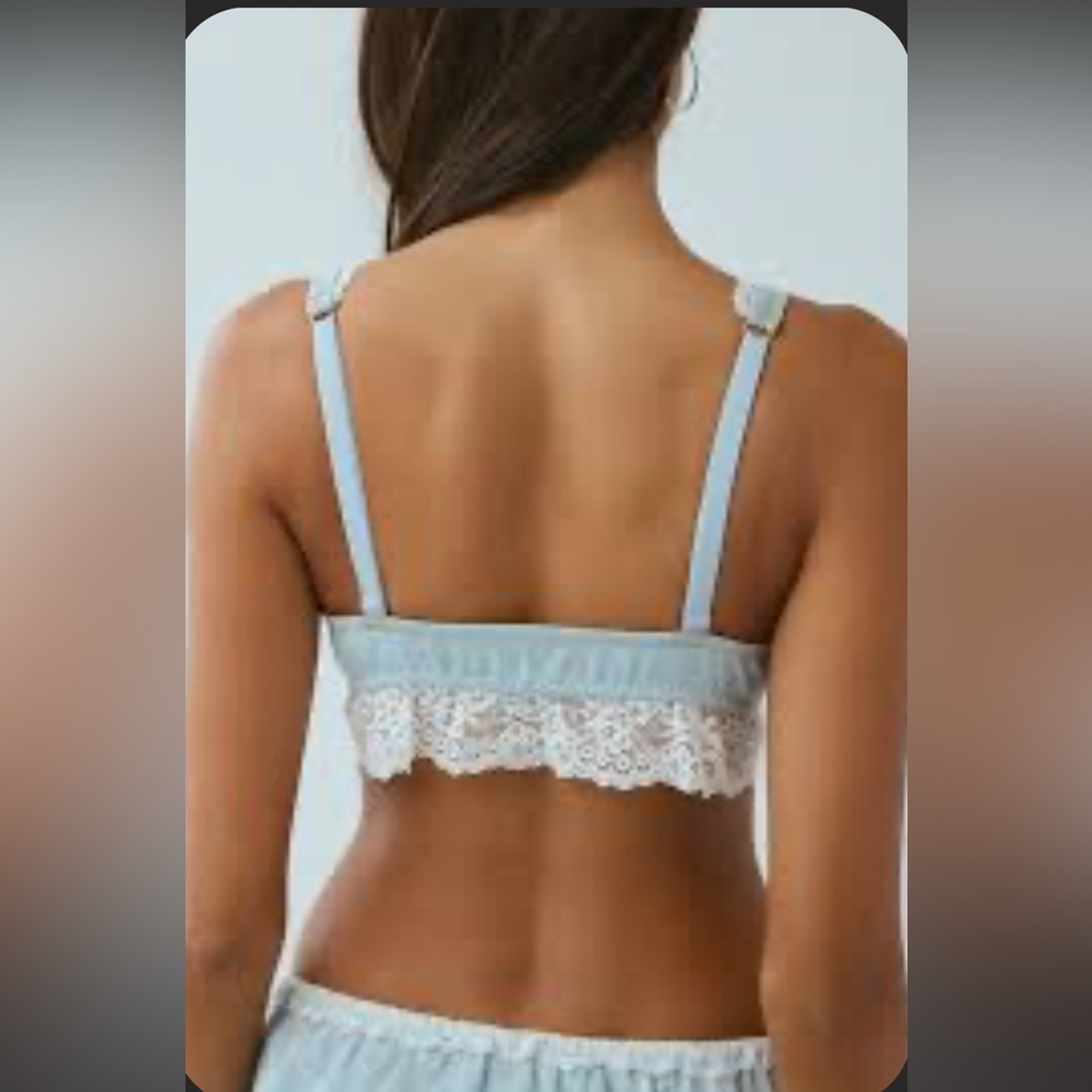 Out From Under Cowgirl Logic Denim Plunge Bralette. Size M. NWT. - Picture 6 of 11